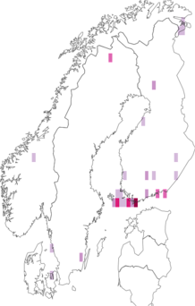 Fyndkarta för myrstacksmal. Datakälla: GBIF
