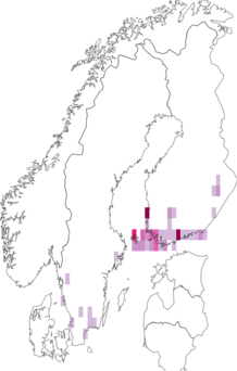 Fyndkarta för brun alguldmal. Datakälla: GBIF