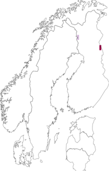 Fyndkarta för nordlig senapsmal. Datakälla: GBIF