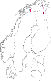 Fyndkarta för kebnegräsminerarmal. Datakälla: GBIF