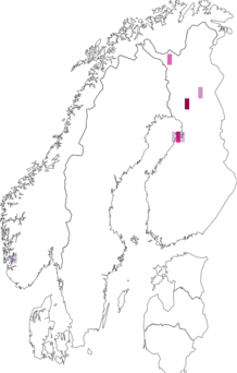 Fyndkarta för älvgräsminerarmal. Datakälla: GBIF