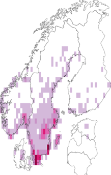 Fyndkarta för smaragdflicksländor (glansflicksländor). Datakälla: GBIF