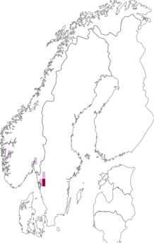 Fyndkarta för Cortinarius fragrantior. Datakälla: GBIF