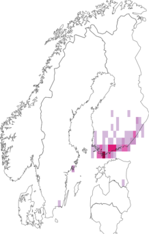 Fyndkarta för aspskimmerfjäril. Datakälla: GBIF