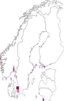 Fyndkarta för musselkräftor. Datakälla: GBIF