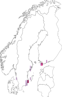 Fyndkarta för slåndvärgmal. Datakälla: GBIF