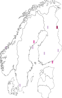 Fyndkarta för Opomyza lineatopunctata. Datakälla: GBIF