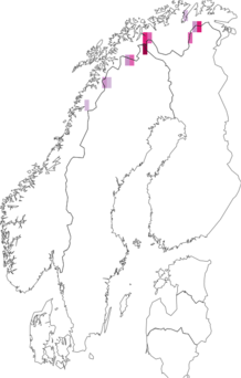 Fyndkarta för richardsons hedfly. Datakälla: GBIF