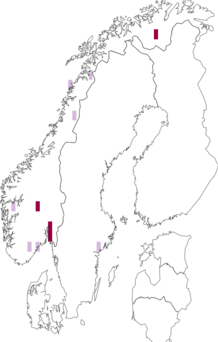 Fyndkarta för Venturia chlorospora. Datakälla: GBIF
