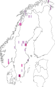 Fyndkarta för Arctosa alpigena. Datakälla: GBIF