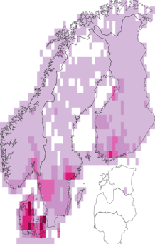 Fyndkarta för revsmörblomma. Datakälla: GBIF