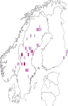 Levikukaart: Cortinarius odhinnii. Andmete allikas: GBIF