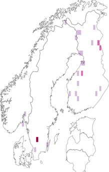 Fyndkarta för Hagenella clathrata. Datakälla: GBIF