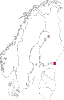 Fyndkarta för alskogsförnamal. Datakälla: GBIF