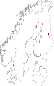 Fyndkarta för lienigljusmott. Datakälla: GBIF