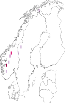 Fyndkarta för polarspindling. Datakälla: GBIF