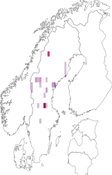 Fyndkarta för Trixa alpina. Datakälla: GBIF