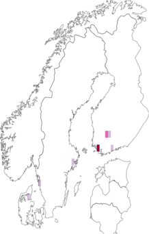 Fyndkarta för ribbsötväppling. Datakälla: GBIF
