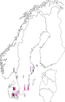 Fyndkarta för algsäckspinnare. Datakälla: GBIF