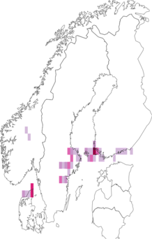 Fyndkarta för thunbergs fältmätare. Datakälla: GBIF