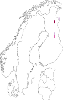 Fyndkarta för björkskogsgräsminerarmal. Datakälla: GBIF