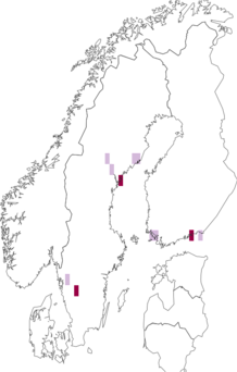 Fyndkarta för Eurychaeta palpalis. Datakälla: GBIF