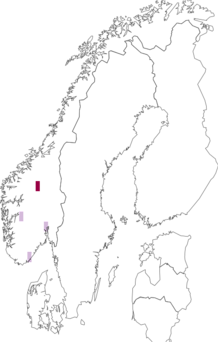 Fyndkarta för Galerina norvegica. Datakälla: GBIF