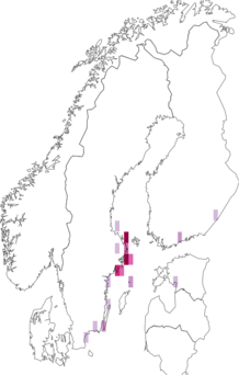 Fyndkarta för europeisk vandringsgräshoppa. Datakälla: GBIF