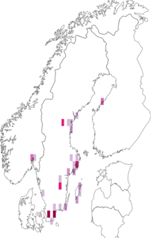 Fyndkarta för barrhoppspindel. Datakälla: GBIF