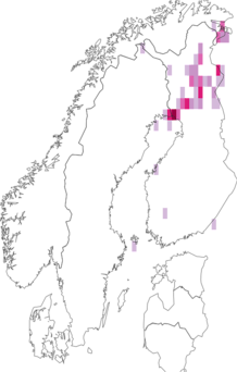 Fyndkarta för skogsnarvar. Datakälla: GBIF