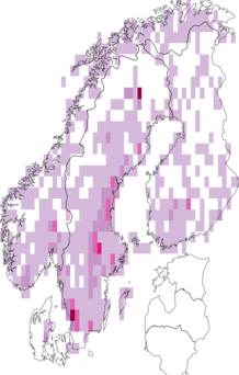 Fyndkarta för långhornssländor. Datakälla: GBIF