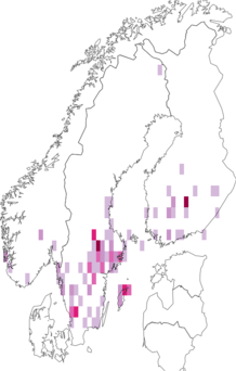 Fyndkarta för trattnattsländor. Datakälla: GBIF